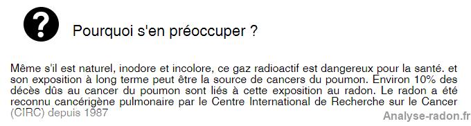 Pourquoi se préoccuper du radon